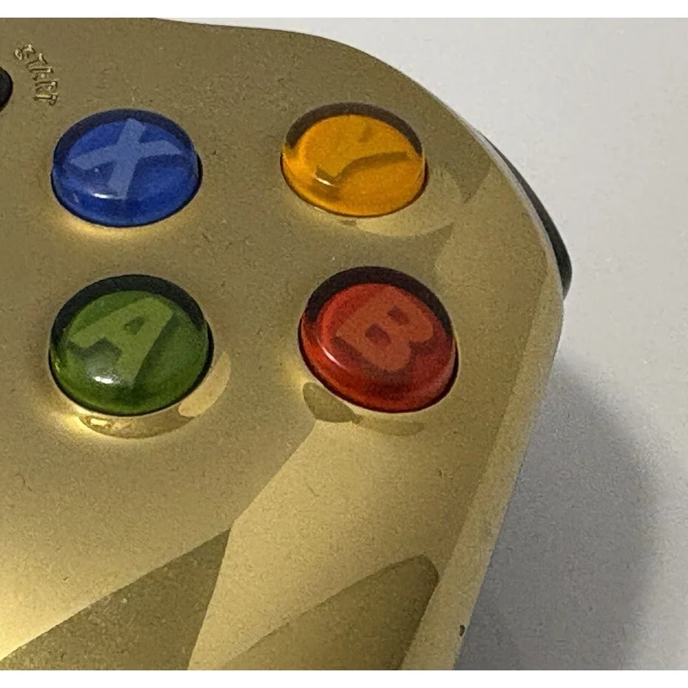 Microsoft Xbox 360 Limited Edition Chrome Gold Wireless Controller OEM